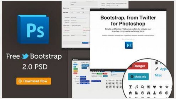 Twitter Bootstrap所有样式PSD素材