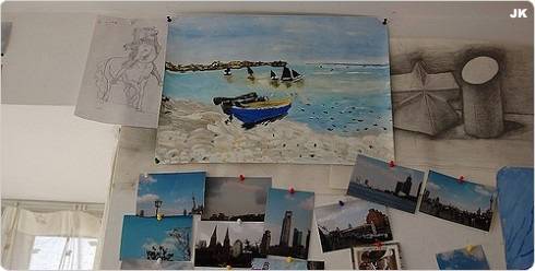 在画室的最后一幅作品