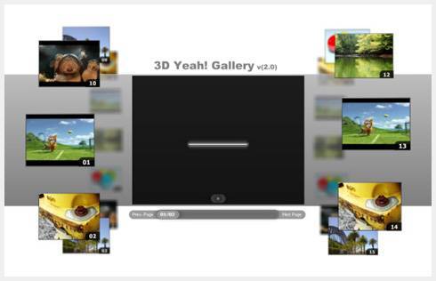 3D视频相册flash+xml素材