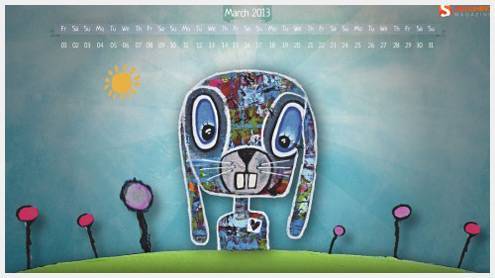 2013年03月日历桌面壁纸精选