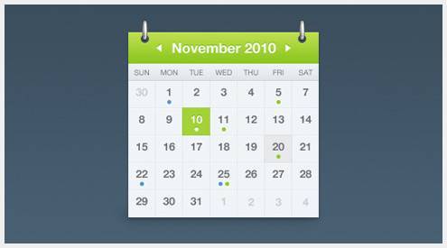 04-calendarpsddesign36 40个优秀免费的日历界面PSD下载