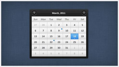 07-calendarpsddesign24 40个优秀免费的日历界面PSD下载