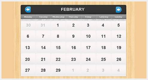 21-calendarpsddesign16 40个优秀免费的日历界面PSD下载