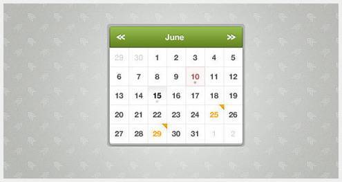 24-calendarpsddesign23 40个优秀免费的日历界面PSD下载