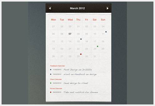 25-calendarpsddesign20 40个优秀免费的日历界面PSD下载