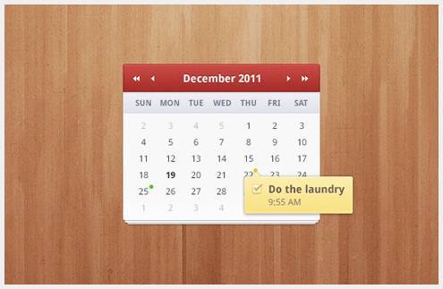 30-calendarpsddesign30 40个优秀免费的日历界面PSD下载