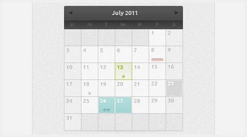 38-calendarpsddesign40 40个优秀免费的日历界面PSD下载