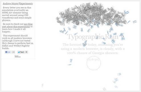 13html5experiments13 16个天马行空令人印象深刻的CSS3&HTML5尝试