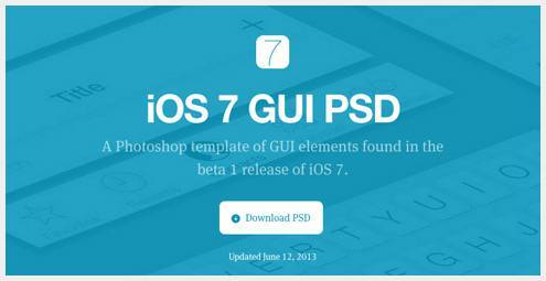 iOS 7 GUI PSD