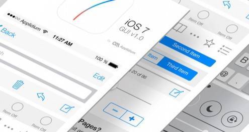 免费的iOS7 GUI套件和模板下载