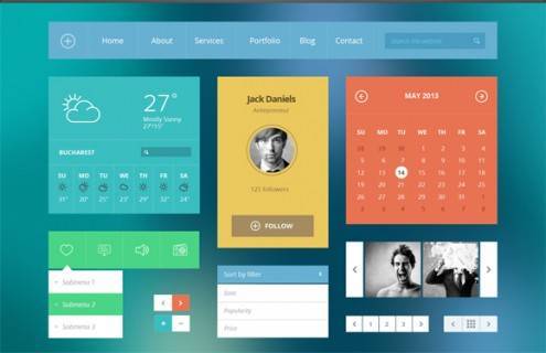 14-flat-UI-designs-download-free-PSD