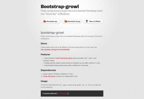 bootstrapgrowl