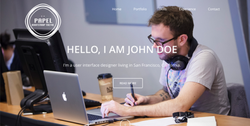 papel-single-page-portfolio-theme
