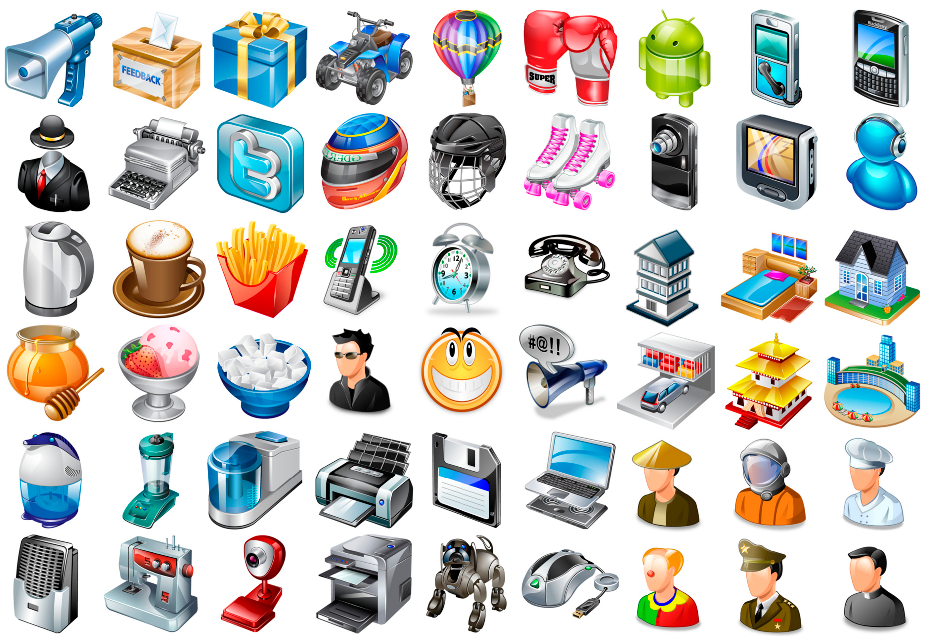 91k  Realistic Desktop Icons Bundle