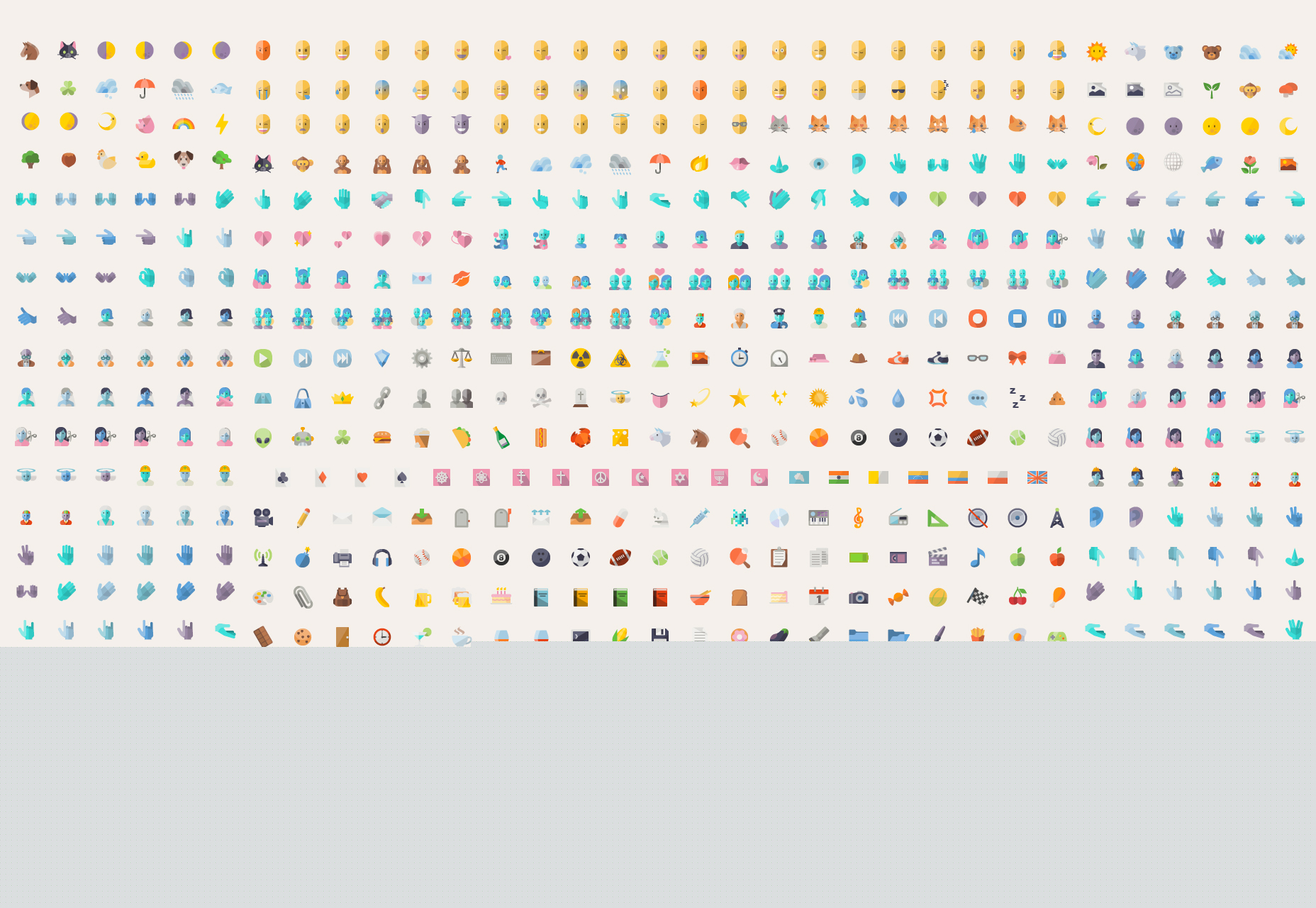 Creative Flat Emojis Set