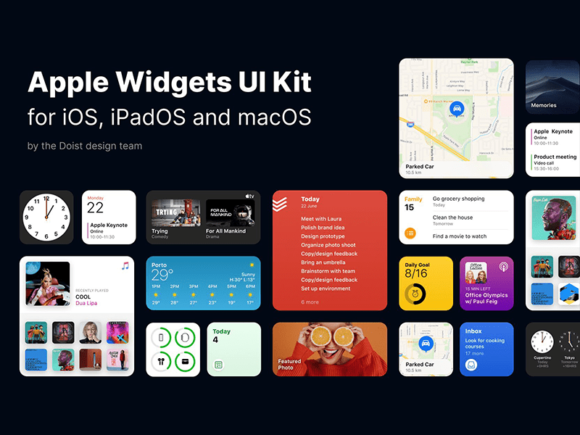 iOS 14小部件UI套件Figma源文件