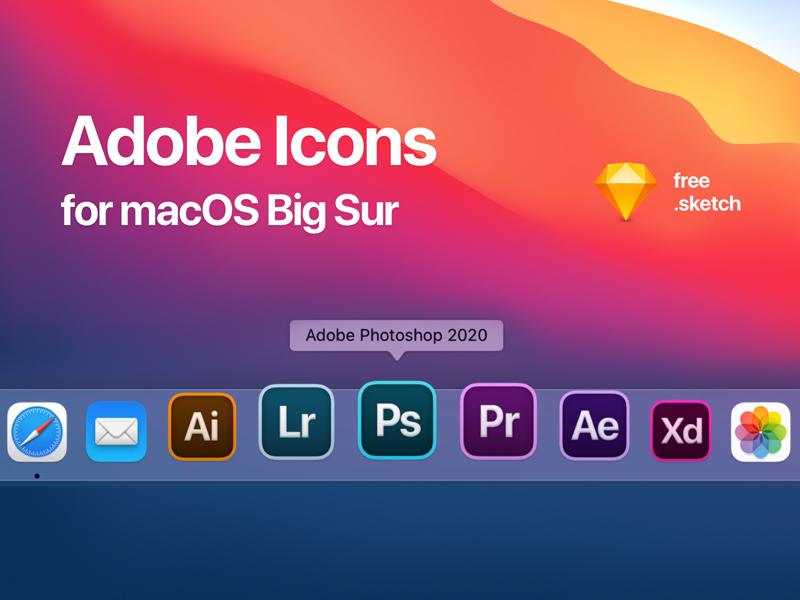 适用于macOS Big Sur的替代Adobe图标