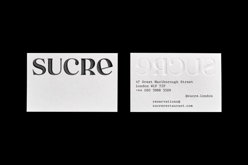Sucre 餐厅名片设计