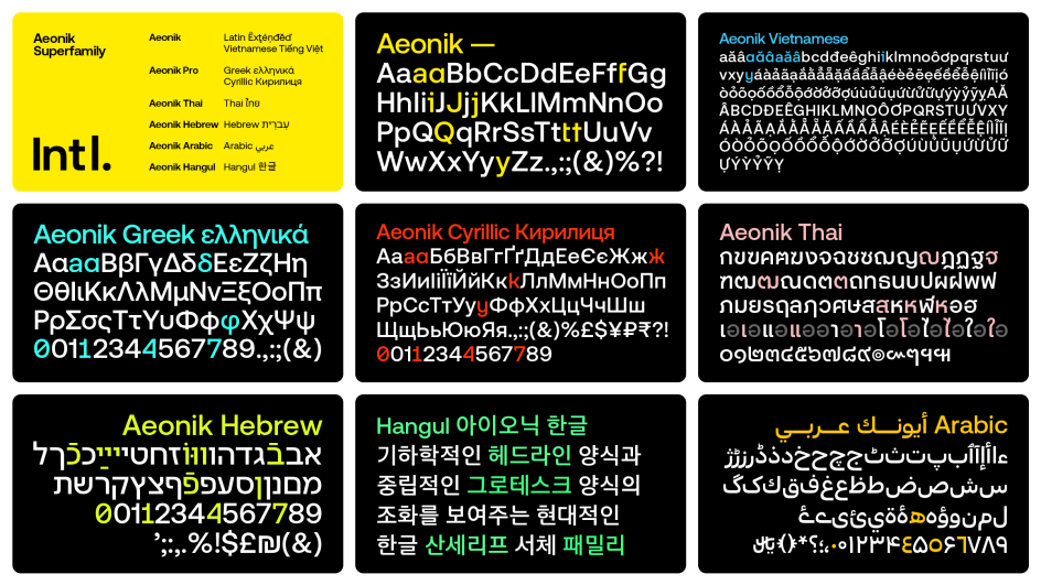 Aeonik 字体样张四