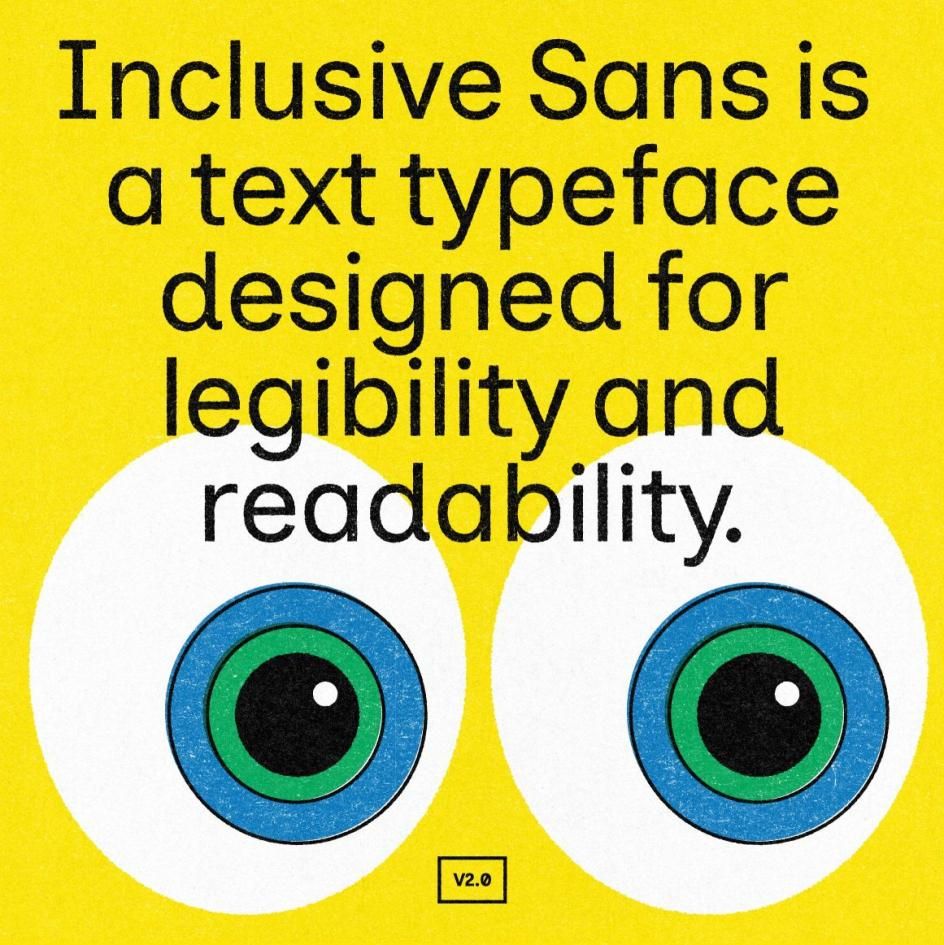 Inclusive Sans 字体样张一
