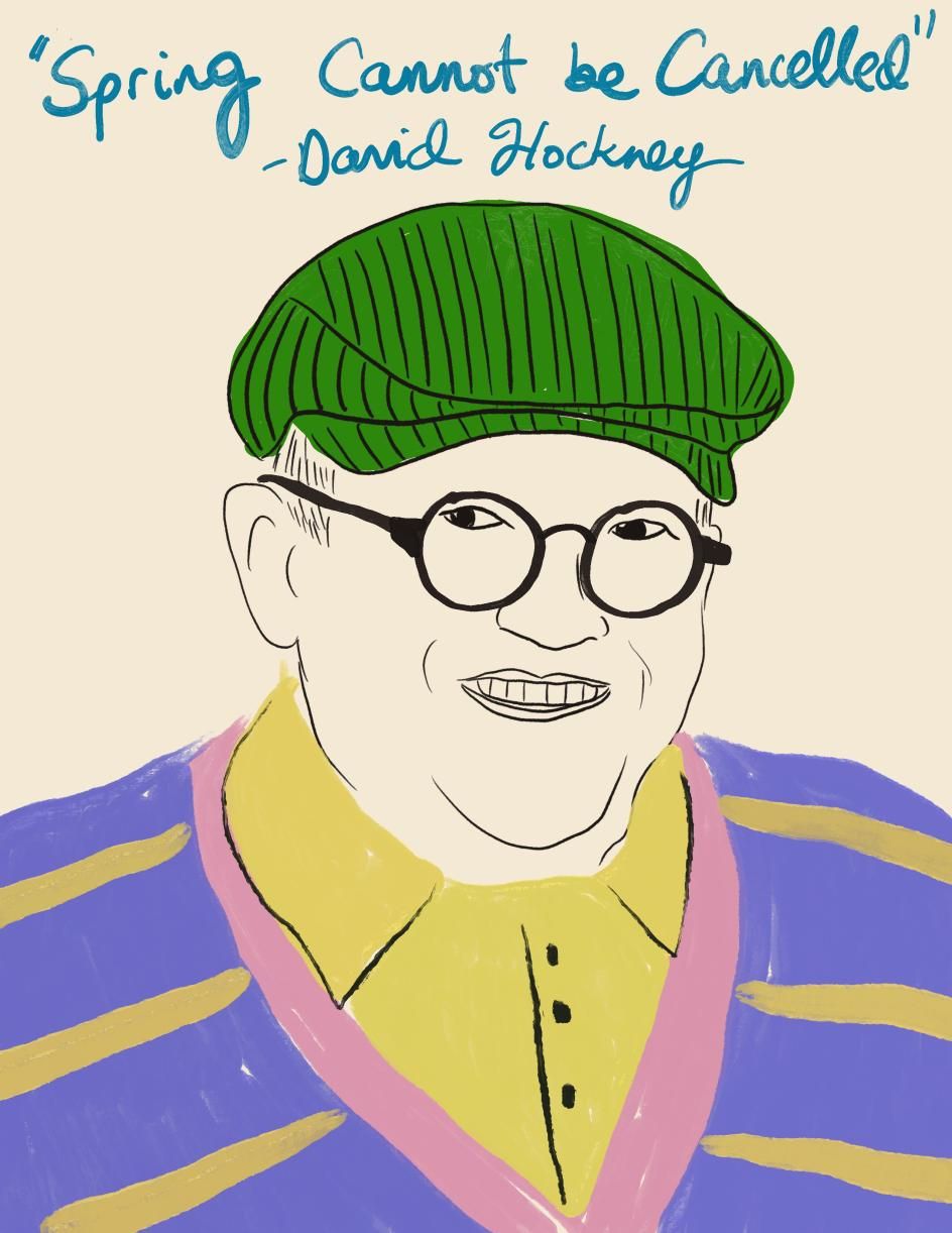 Ania Greta 致敬 David Hockney 的手写肖像