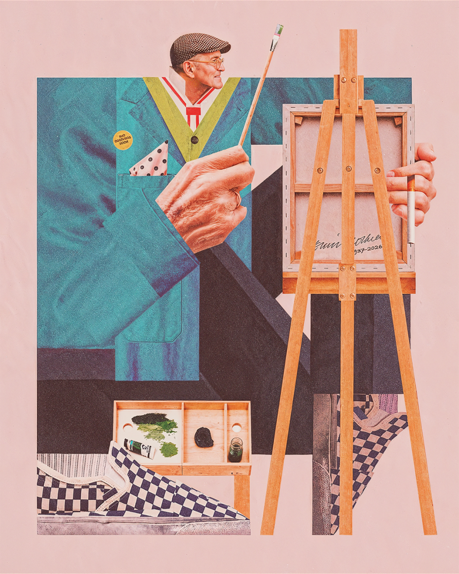 Fries Vansevenant 致敬 David Hockney 的拼贴作品