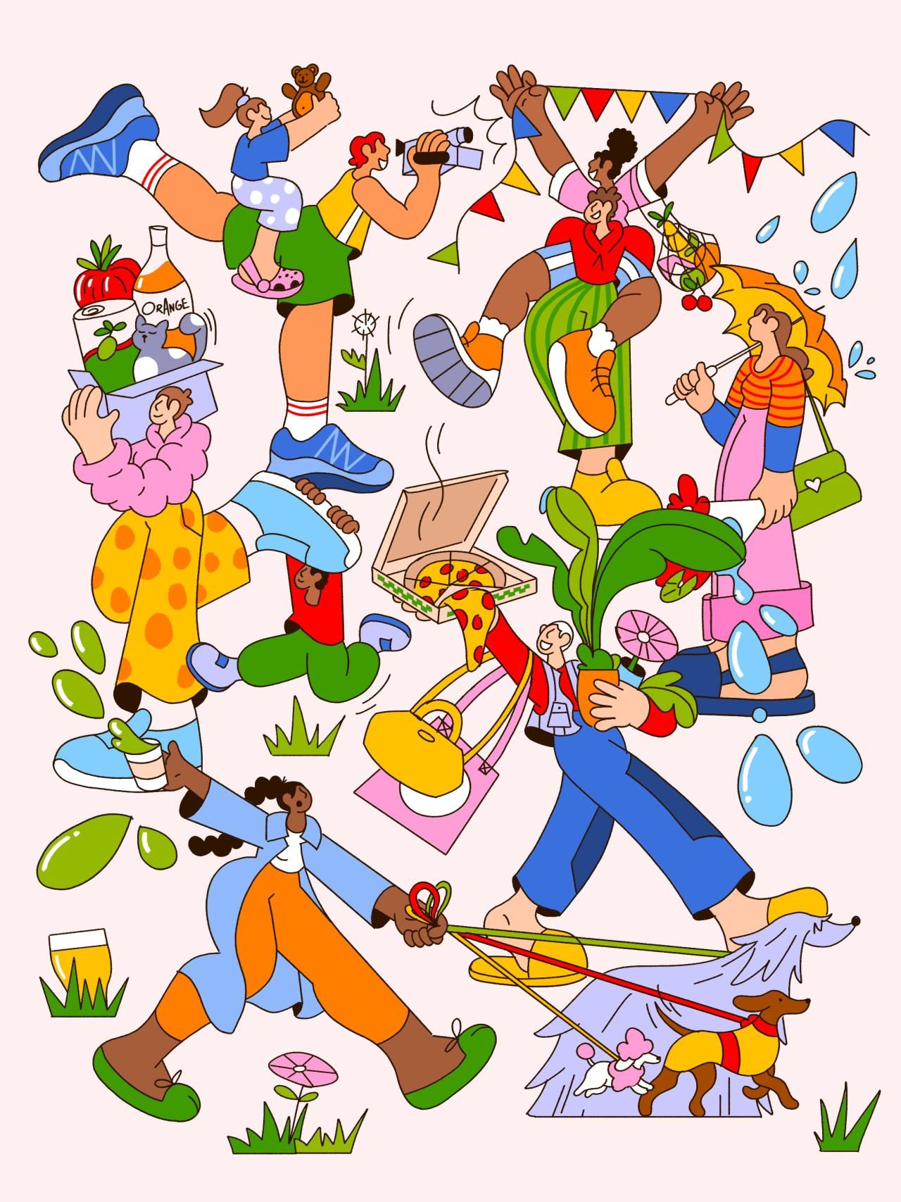Linn Fritz 明亮轻松的插画作品
