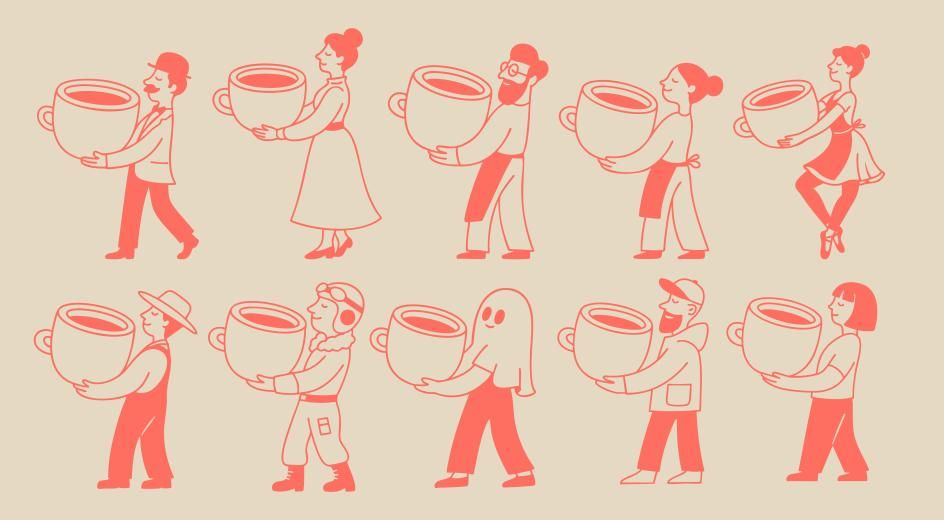 Stokes Coffee 品牌人物插画系统