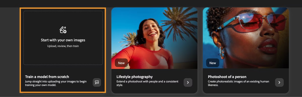 Adobe Firefly 自定义模型生成示意