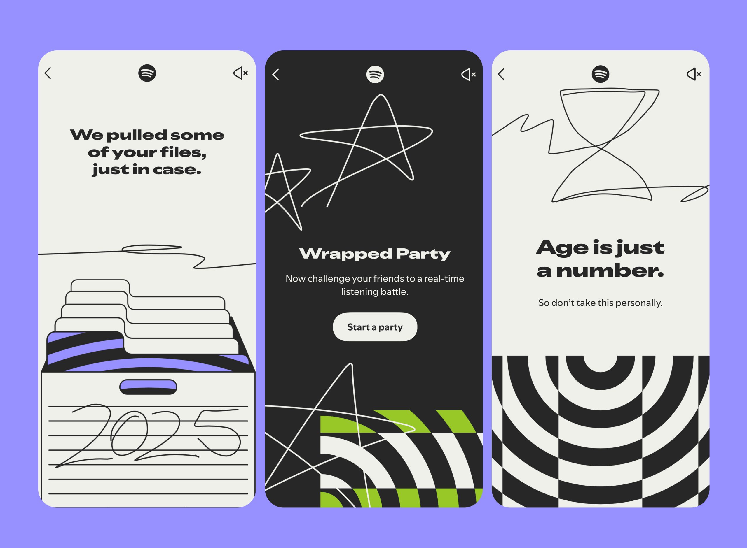 Spotify Wrapped 2025 插画界面