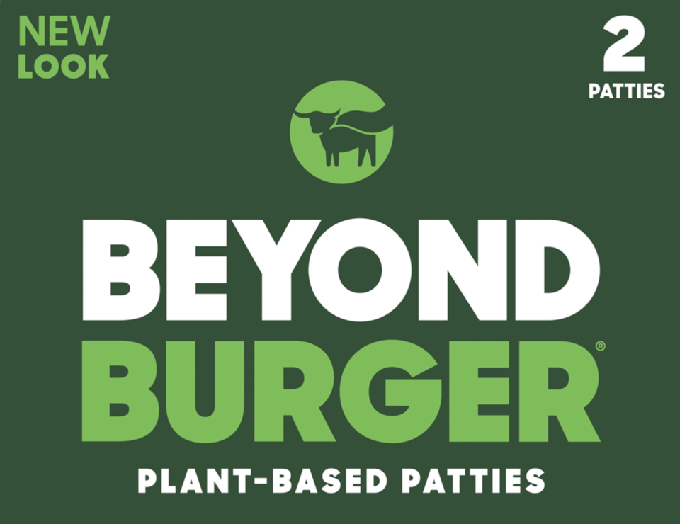 Beyond Burger 绿色包装上的牛形标志