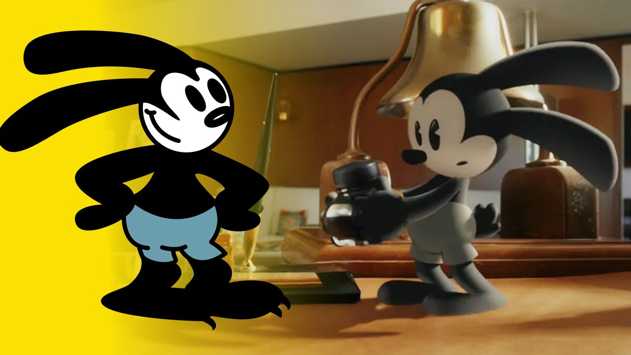 Oswald 新项目将手绘 2D 动画与真人场景结合。图片来源：Disney / Creative Bloq。