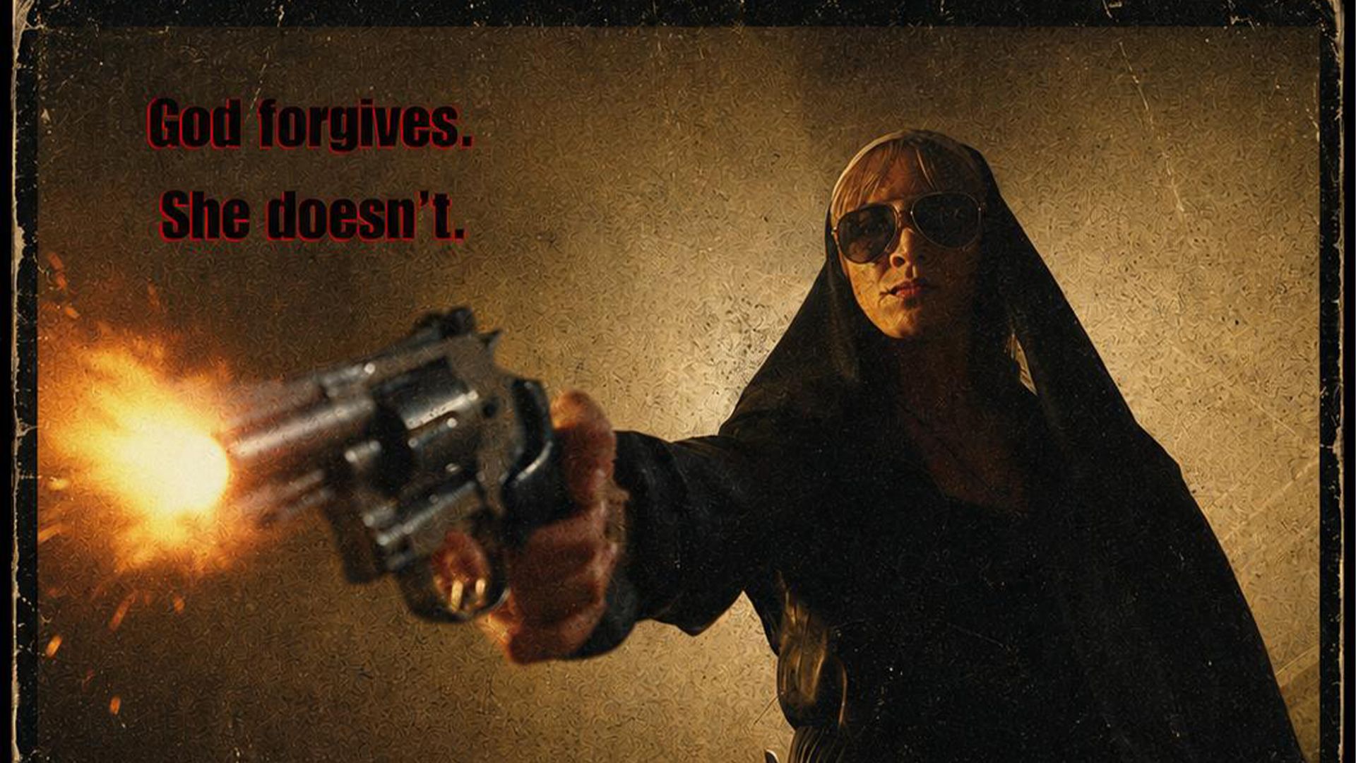 《Mary Magnum: Jiu-Jitsu Nun》用复古 grindhouse 视觉把故事冲突直接变成海报。图片来源:Creative Bloq。