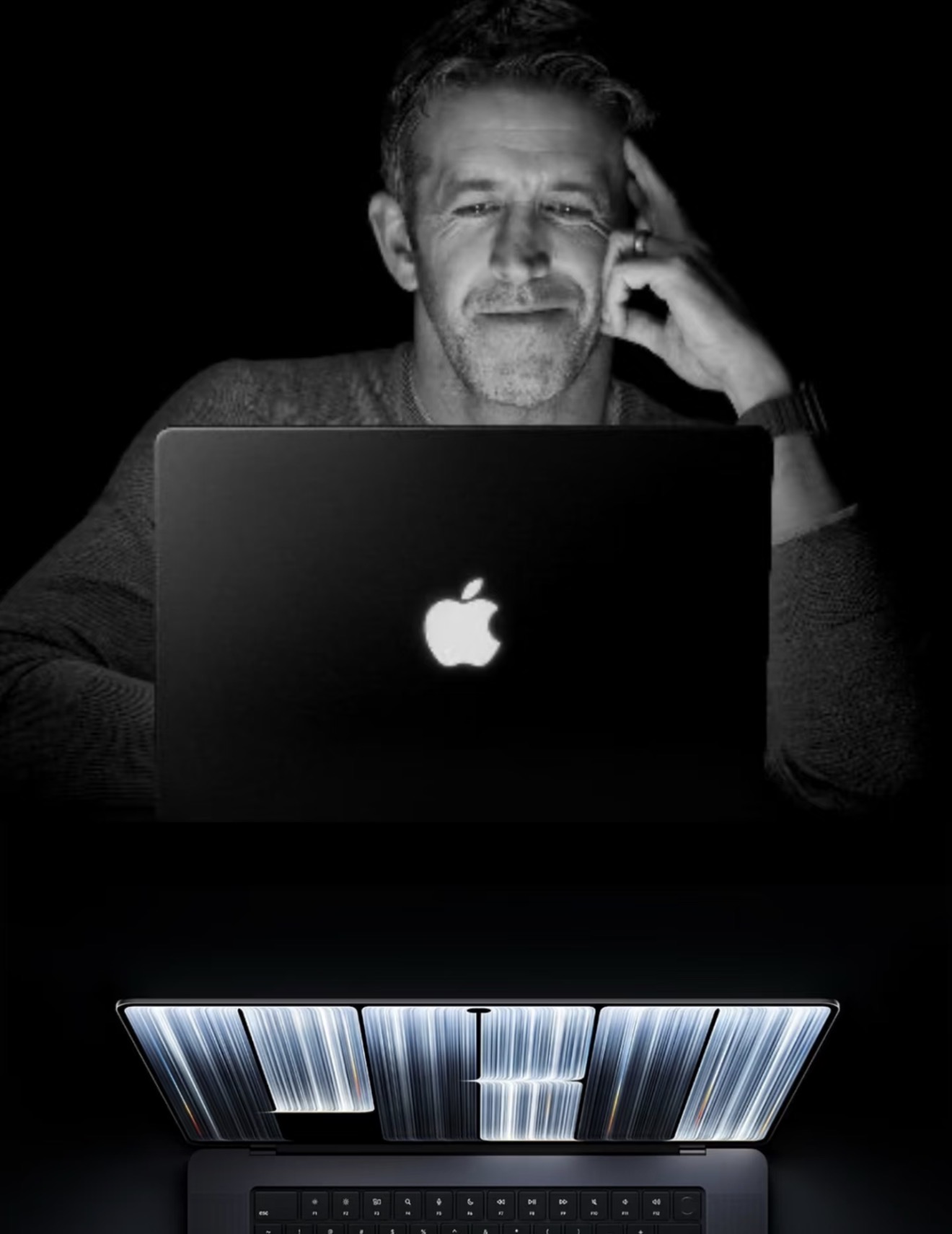 14 英寸与 16 英寸 PROLED XDR MacBook Pro 同框