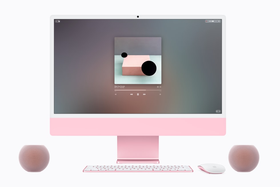 HomePod mini 2 与 iMac 桌面组合