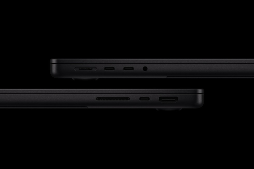 14 英寸 M6 MacBook Pro 两侧接口布局