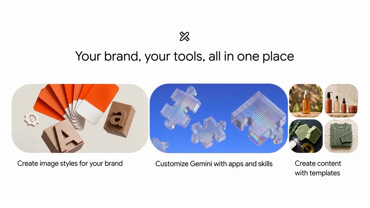Google 官方展示的小企业品牌资料与视觉资产示意;图片:Google。