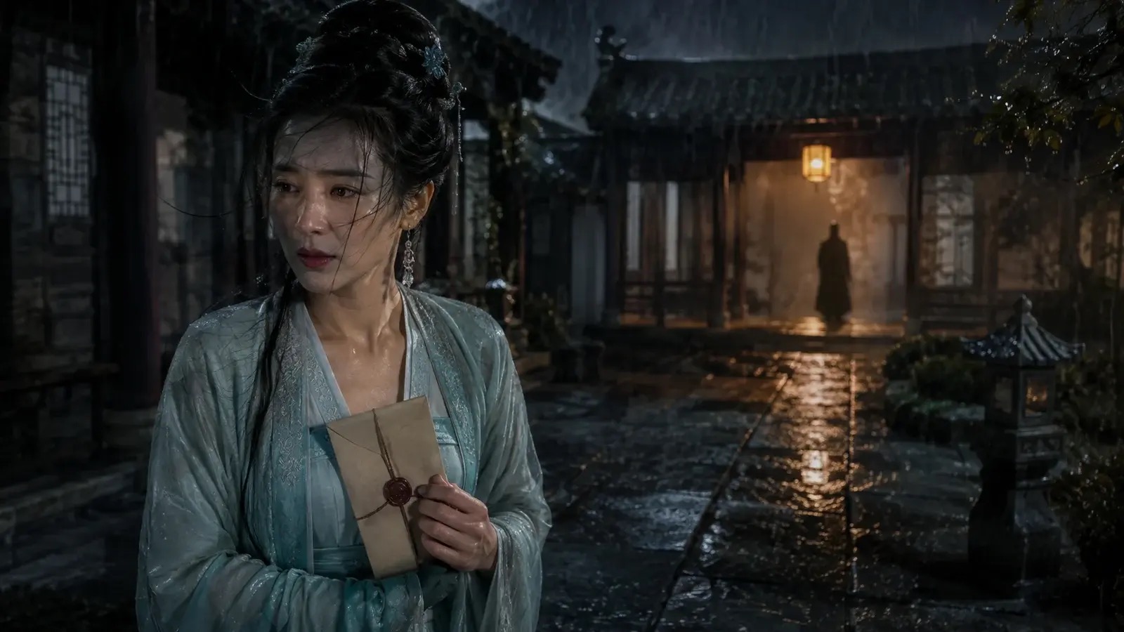 即梦 AI 短剧官网“古装悬疑”场景示例；图：即梦。
