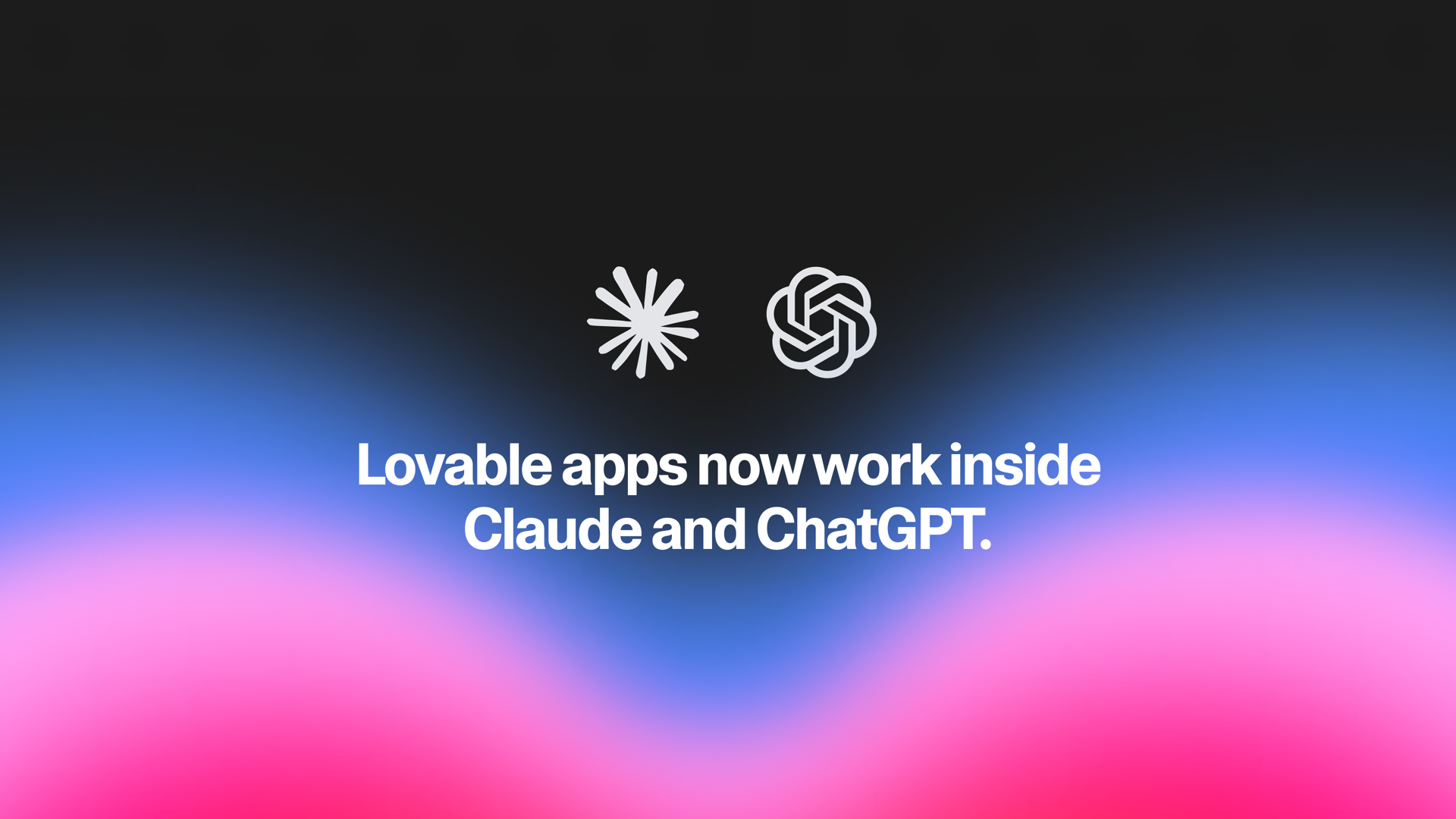 Lovable 官方 Agent Integrations 公告封面，呈现应用与 AI 助手的连接