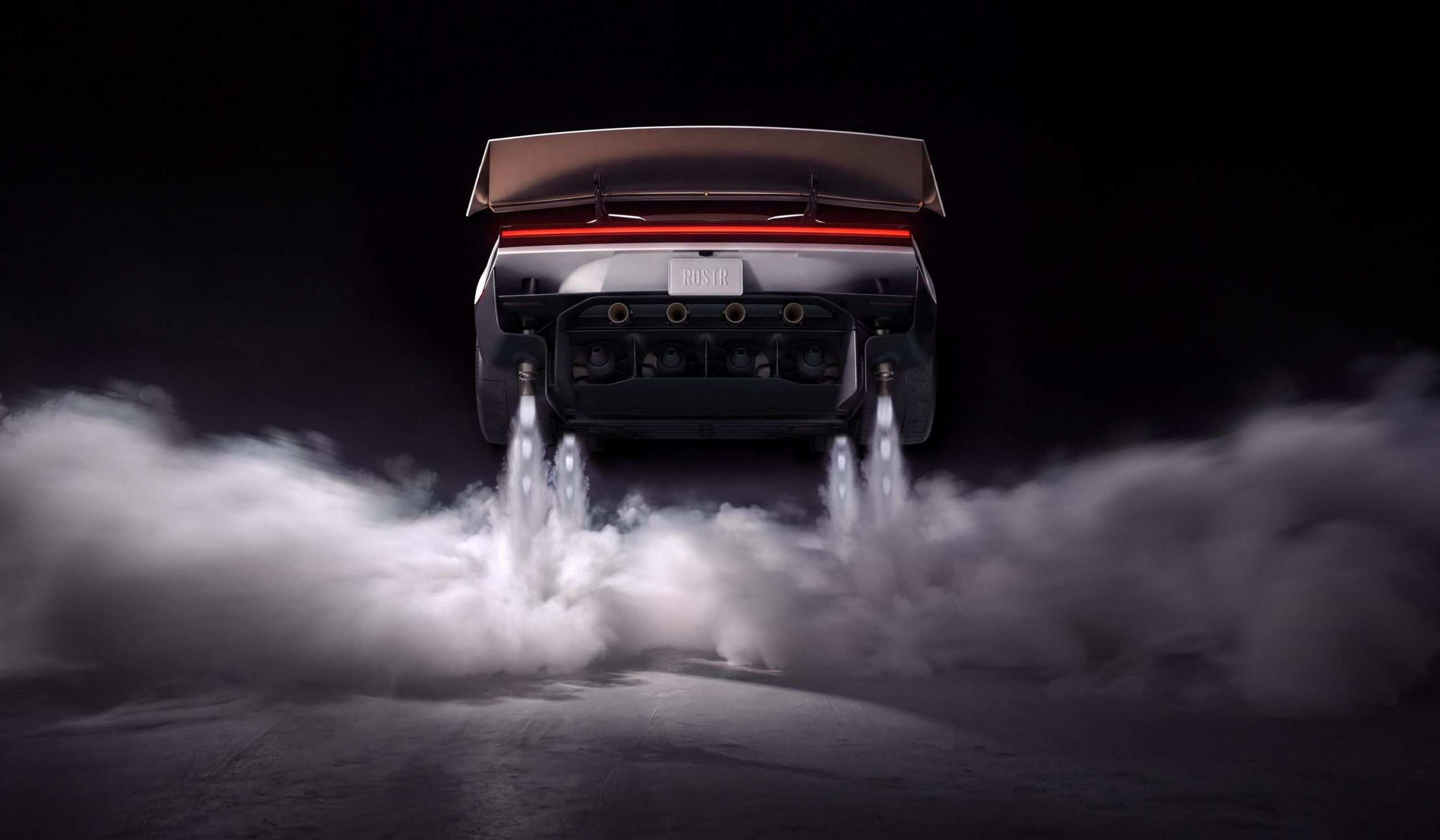 新 Roadster 尾部喷嘴向下排气的官方宣传画面