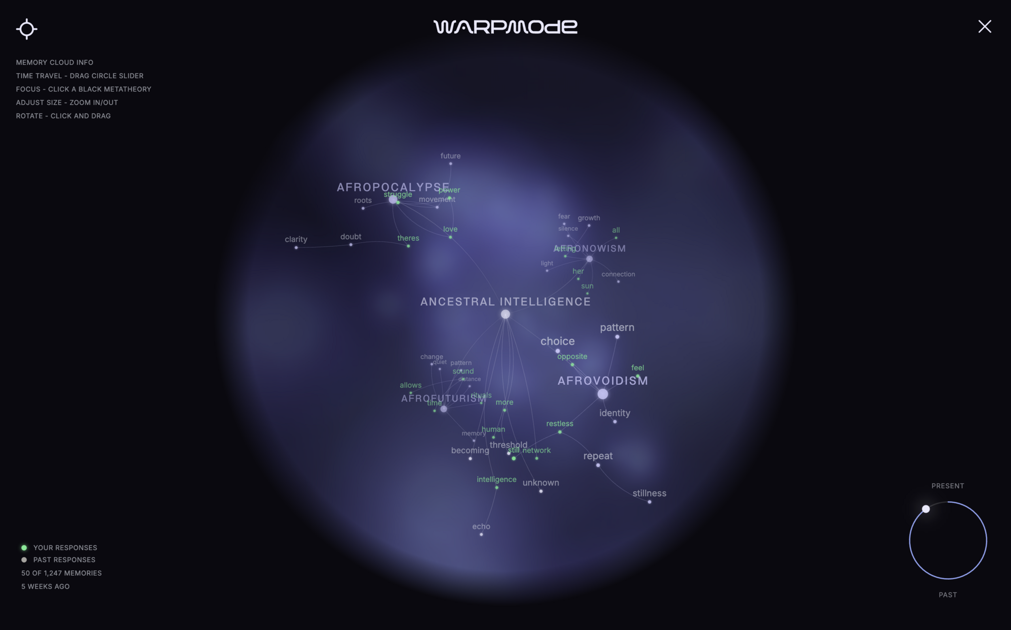 Jazsalyn 的互动作品 Warpmode 画面;图片:Whitney Museum of American Art。