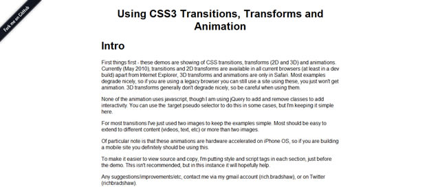 使用对CSS3视线，变换和动画
