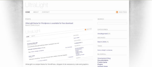 UltraLight - Minimal Wordpress Themes