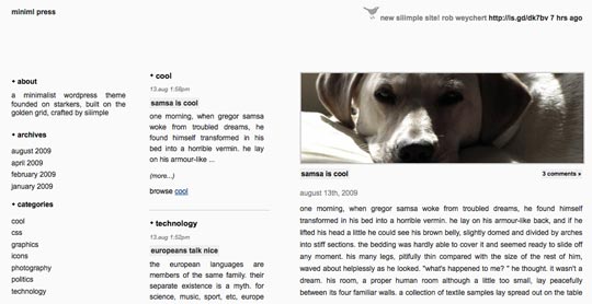 minimal themes