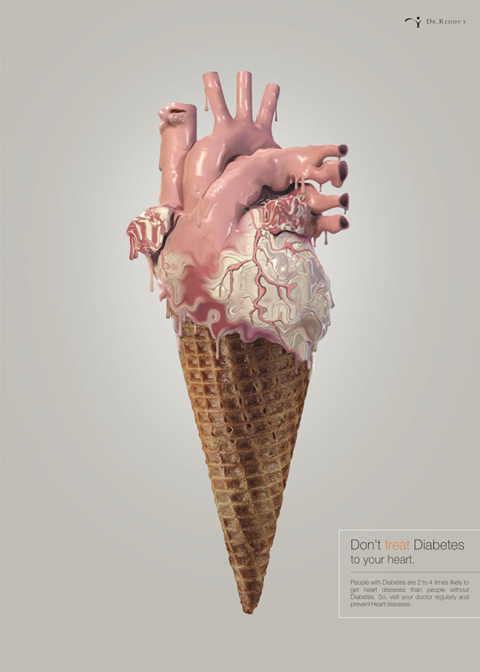 Print Ad - Melting Ice Cream Heart