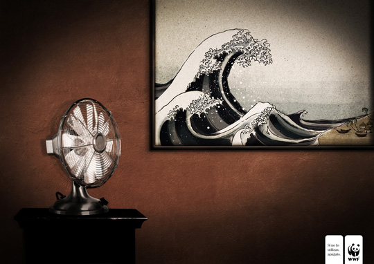 Print Ad - Fan and Tsunami Painting